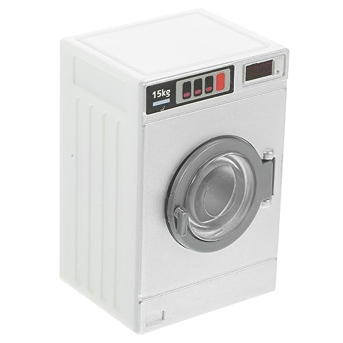 NAMOARLY Mini Waschmaschine Modell aus Robustem Kunststoff Detailreiche Puppenhaus Waschmaschine Dekoratives Miniatur Möbel für Schlafzimmer und Waschraum Kreatives und Schreibtisch von NAMOARLY