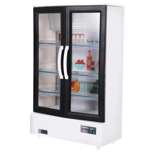 NAMOARLY Mini-gefrierschrank Mini Gefrierschrank Kühlschrank Mini-kühlschränke Spielzeuge Puppen Mini-möbeldekor Miniaturhaus Kit Miniaturgerät Miniaturmöbel Miniatur-Handwerk Weiß Plastik von NAMOARLY