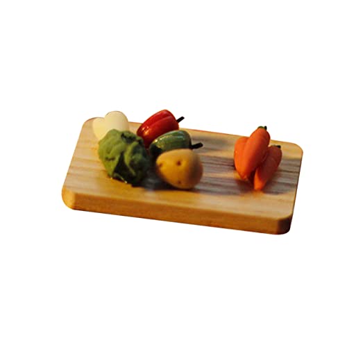 NAMOARLY Mini-schneidebrett-Ornament Puppenhausteile Winziges Miniatur-zubehör Küche So Tun, Als Ob Sie Miniaturen Miniaturspielzeug Gefälscht Mini-hausschmuck Holz von NAMOARLY