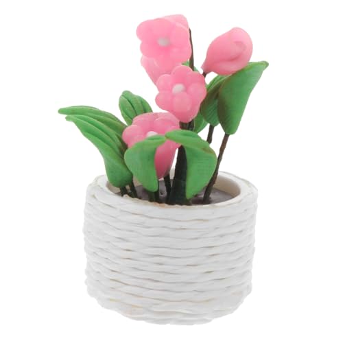 NAMOARLY Miniatur Bonsai Modell Kleine Zimmerpflanze Miniatur Potted Plant Dekoration für Puppenhaus Mini Garten Landschaft Zubehör Realistische Mini Pflanze im Topf von NAMOARLY