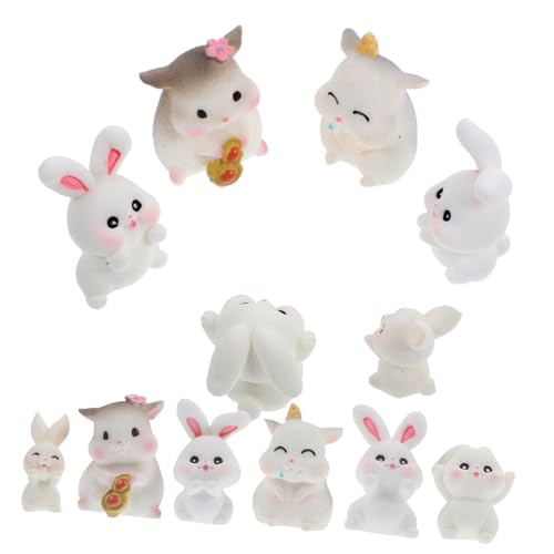 NAMOARLY Miniatur Kaninchen Figuren Kreative Gartenornamente Für Mikrolandschaften üße Deko Für Tisch Und Heimdekoration Kleine Hasenmodelle Verschiedenen Designs von NAMOARLY