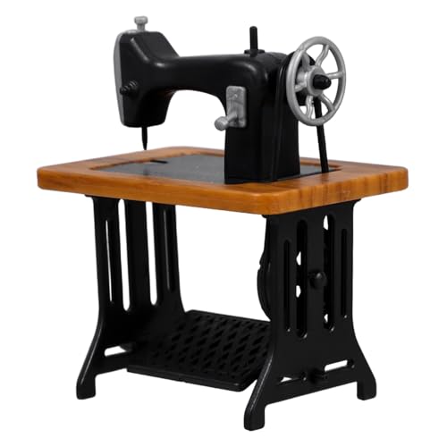 NAMOARLY Miniatur Nähmaschine Puppenhaus Nähmaschine Mini Miniaturmöbel Miniatur Puppenhaus Zubehör Puppenhaus Ornament Mini Dekoration Mini Nähmaschinen Schwarzes Abs von NAMOARLY