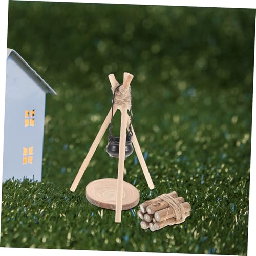 NAMOARLY Miniatur Puppenhaus Feuerholz Modell Camping Szene Zubehör für Fotorequisiten Mini Outdoor Dekoration für Puppenhaus und Festliche Kulissen von NAMOARLY