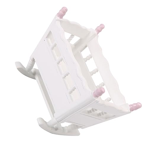 NAMOARLY Miniatur Puppenkrippe Puppenwiege Für Puppenhaus Detailliertes Zubehör Für Miniatur Puppenmöbel Für Weihnachts Und Halloween Dekorationen von NAMOARLY