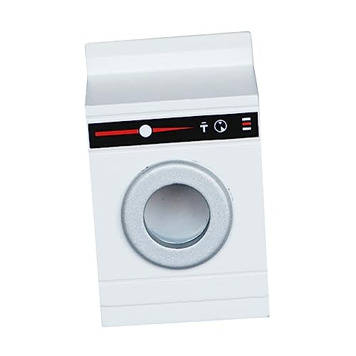 NAMOARLY Mini Waschmaschine Modell Miniatur Waschmaschine Für Puppenhaus Deko öbel Accessoire Für Mini Mit Silberner Tür Puppenmöbel Für Miniaturszenen von NAMOARLY