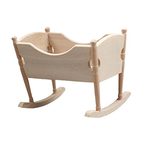 NAMOARLY Miniatur Wiege Modell Für Kinderzimmer Dekoration Mini Zubehör Ideal Für Puppenhaus Und Miniatur Einrichtung Perfekte Ergänzung Für Ihr Miniatur Deko Projekt von NAMOARLY