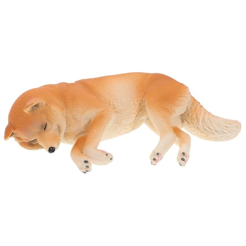 NAMOARLY Tiersimulationsornament Realistische Schlafende Hundefigur Für Jungen Und Mädchen Lernspielzeug von NAMOARLY