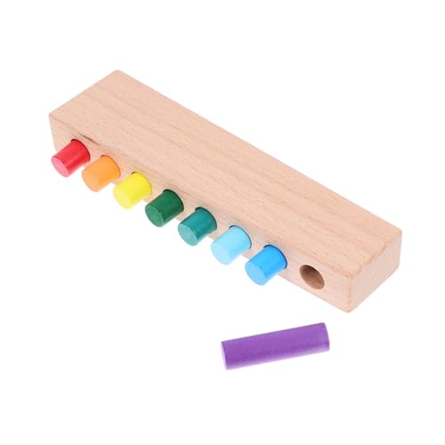 NAMOARLY Frühes Lernspielzeug Farbsortierblöcke Holz Montessori Zylinderpuzzle Für Kleinkinder von NAMOARLY