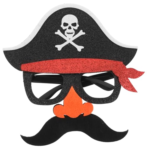 NAMOARLY Maske Kostüm Piraten Sonnenbrille Mit Bart Und Nase Piratenkostü Maske Für Halloween Karnevalsverkleidung Und Party Dekoration Lustige Augenmaske Für Und Erwachsene von NAMOARLY