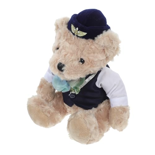 NAMOARLY Plüschbär Stewardess Kuscheltier Sitzend Dekorativ Für Schlafzimmer Sofa Valentinstag Reisespielzeug NAMOARLY Plüschbär Stewardess Kuscheltier Sitzend Dekorativ Für Schlafzimmer Sofa Valentinstag Reisespielzeug von NAMOARLY