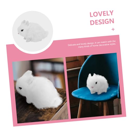 NAMOARLY Plüschhase Dekoration Weiches Kuscheltier Hase Lifelike Ornament Niedliches Stofftier für Kinderzimmer Schreibtisch Geschenk Junge Mädchen Schlafbegleiter von NAMOARLY