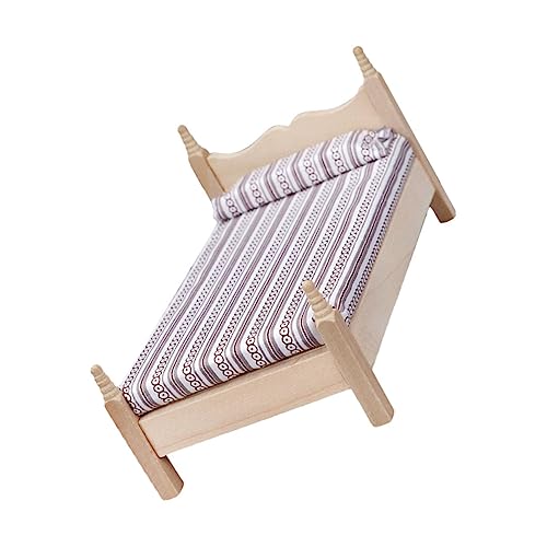 NAMOARLY Puppenhaus Klassisches Einzelbett Möbelstück Zur Dekoration Von Mini Szenen Für Miniaturzimmer Und Puppenhaus Zubehör NAMOARLY Puppenhaus Klassisches Einzelbett Möbelstück Zur Dekoration Von Mini Szenen Für Miniaturzimmer Und Puppenhaus Zubehör von NAMOARLY