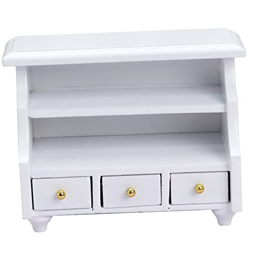 NAMOARLY Puppenhaus-miniaturmöbel-Set Viktorianischer Stil Miniaturschrank Weiß Maßstab 112 Miniaturschrank Für Jungen Und Mädchen Rollenspiele von NAMOARLY