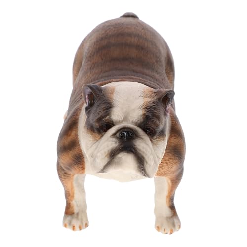 NAMOARLY Realistische Bulldoggen Figurine Kleines Hundemodell Stabil Dekofigur für Wohnzimmer Schlafzimmer Büro Dekoration von NAMOARLY