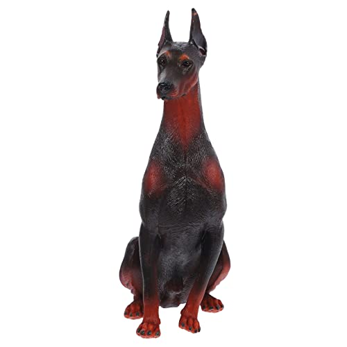 NAMOARLY Simulation Durbin Modell Kinderspielzeug Kleine Hundedekoration Hundefiguren Tierfigur Simulation Dobermann Modell Realistische Simulation Hundefiguren Künstliches Hundeornament von NAMOARLY