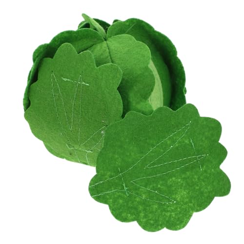 NAMOARLY Simulationskohlspielzeug gemüse Basteln Gemüse- gemüsegarten gefälschtes Gemüsespielzeug Montessori sensorisches gefühlt Green von NAMOARLY
