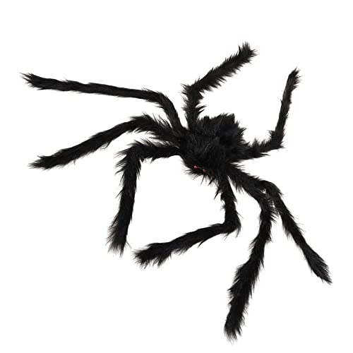 NAMOARLY Spukhaus-Requisite Schwarze Spinne Halloween-spinnendekorationen Spielzeug Außendekorationen Plüschtier Verfolgt Spinnen-Halloween-Dekorationen Outdoor-dekor Riese Spinnennetz von NAMOARLY