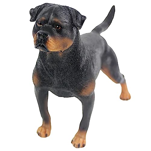 NAMOARLY Hund Laufend Spielzeug Kinder Realistisches Rottweiler Modell Stehende Hundefigur Für Simuliertes Haustier Lernspielzeug Für Hundeliebhaber Perfekt Als Deko Und Deko Hund von NAMOARLY