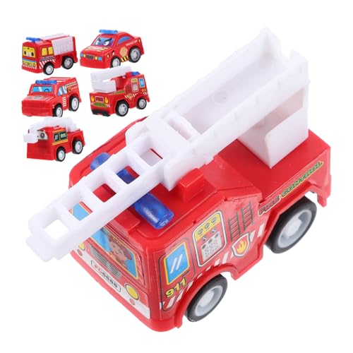 NAMOARLY Teiliges Mini Engineering Fahrzeuge Rückziehauto Für Trägheitsspielzeug Mit Feuerwehrtruck Design Automodell Für Jungen Ab Jahren von NAMOARLY