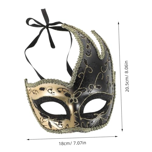 NAMOARLY Venezianische Maskerade Maske Halbe Gesichtsmaske Für Karneval Halloween Und Cosplay Antikes Design Mit Flammenmotiv Ideales Festival Accessoire Für Partys von NAMOARLY