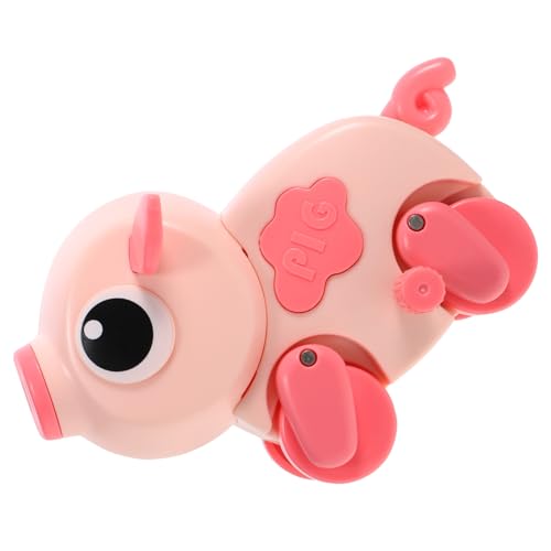NAMOARLY Zieh Das Schweinchen Auf Schweinemodell Zum Aufziehen Hüpfendes Schweinespielzeug Spielzeug Für Springende Springschweinspielzeug Kleines Modellieren Rosa Plastik Kind Geschenk von NAMOARLY