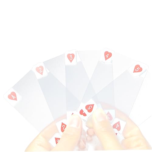 NAMOARLY wasserdichte Poker Spielkarten aus Transparentem PVC Kunststoff Flexible Kratzfeste Plastik Karten für Kreative Kartenspiele und Sammler für Familien und Freunde von NAMOARLY
