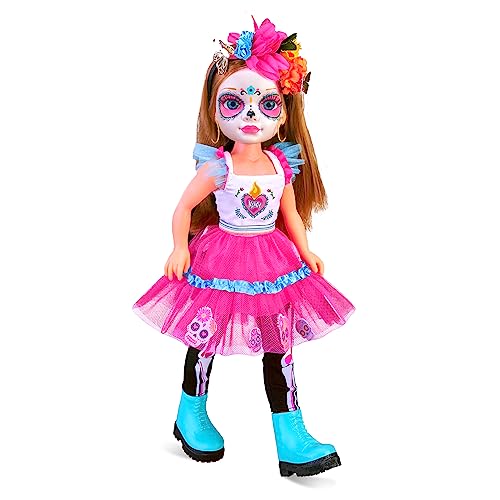 NANCY - Ein Catrina-Tag, Puppe mit mexikanischer Tracht und verziertem Catrina-Gesicht, Celebration Edition Tag der Toten, für Mädchen und Jungen ab 3 Jahren, Famosa (NAC44000) von NANCY