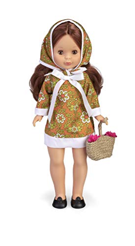 Nancy - Frühjahrskollektion 70er Jahre, Puppe Neuauflage 2020 mit passendem Kleid und Taschentuch Inklusive Korb mit Blumen für Kinder und Sammler (Famosa 700015704) von NANCY