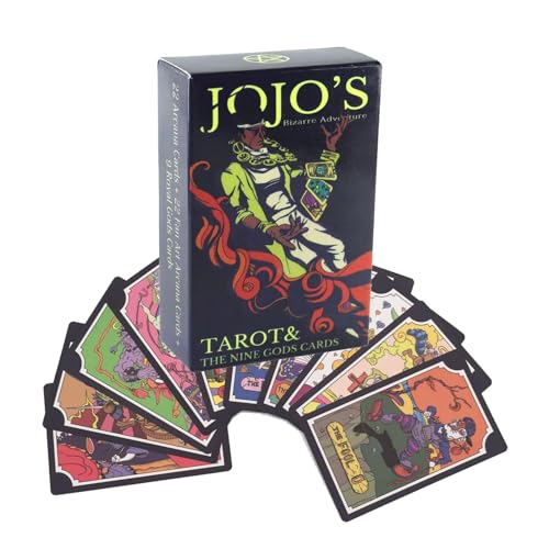 Tarotkarten-Set mit Farbbox – 84 PCS JoJo's Bizarre Adventure Brettspielkarten, Tarot Cards, Zukunftsspiel, Vorhersage des Schicksals, Brettspielkarten für Anfänger und professionelle Spieler. von NANDEZ