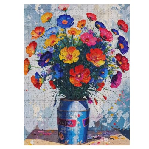 500 Teile Puzzles für Erwachsene und Familien, Sonnenblumen-Ölgemälde-Puzzle, Blumen-Puzzle-Geschenke für Frauen & Mutter, jedes Stück einzigartig, herausfordernde Puzzle Familienaktivitäten Spiele von NANVIER