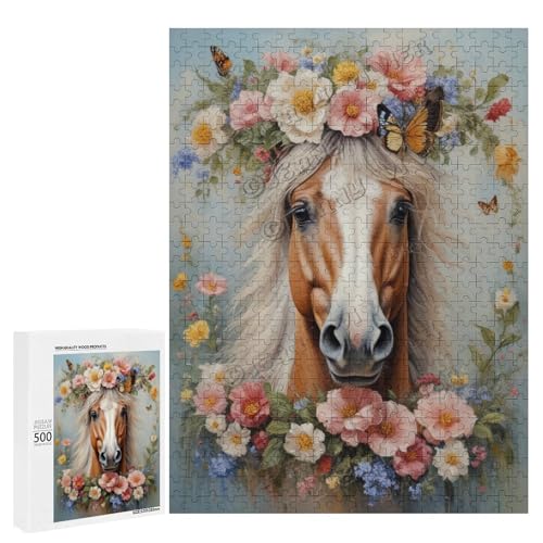 Ölgemälde Pferd mit Blume, 500-teiliges Puzzle, ansprechendes Puzzle für Erwachsene, ideal für gemütliche Nächte im Holz, personalisierbar Ölgemälde Pferd mit Blume, 500-teiliges Puzzle, ansprechendes Puzzle für Erwachsene, ideal für gemütliche Nächte im Holz, personalisierbar von NANVIER