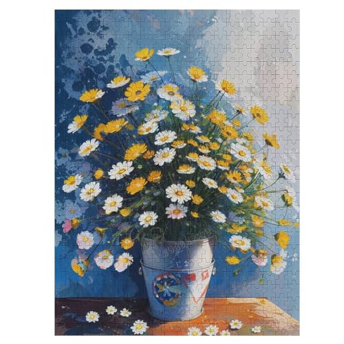 Puzzle für Erwachsene, Motiv: Gänseblümchen, Ölgemälde, Holzpuzzle, klassisches Puzzle, DIY-Landschaft, Heimdekoration, intellektuelles Spiel, Wandkunst, Geschenk für Frauen, Teenager, 500 Teile von NANVIER