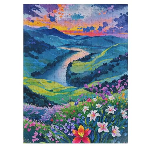 Puzzles für Erwachsene 500 Teile, Berge Park Stream Ölgemälde Landschaft Puzzle für Erwachsene und Familien, Familienaktivitäten Spiele, Puzzles & Spiele, Geburtstag von NANVIER