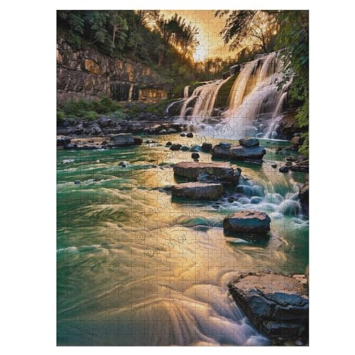 Puzzles für Erwachsene 500 Teile, Berge Wasserfall Wasserfluss Bach Bach Landschaft Puzzle für Erwachsene und Familien, Familienaktivitäten Spiele, Puzzles & Spiele von NANVIER