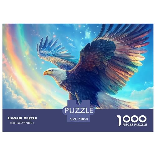 Adler Puzzle 1000 Teile Puzzle 70x50cm/1000pcs Für Erwachsene Und Kinder Brillanter Himmel Stressabbau Spielzeug Kreative DIY Karton von NAOFEKUID