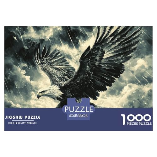Adler Puzzle 1000 Teile Puzzles 38x26cm/1000pcs Für Erwachsene Und Kinder Schwarz und weißer Himmel Stressabbau Spielzeug Kreative DIY Karton Adler Puzzle 1000 Teile Puzzles 38x26cm/1000pcs Für Erwachsene Und Kinder Schwarz und weißer Himmel Stressabbau Spielzeug Kreative DIY Karton von NAOFEKUID