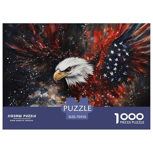 Adler Puzzles 1000 Teile Puzzles 70x50cm/1000pcs Für Erwachsene Und Kinder Pädagogisches Familienpuzzle DIY Karton von NAOFEKUID