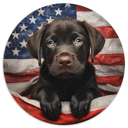 Bilder von Labrador Puzzles Rundes Puzzle 1000 Teile Circular Puzzles 1000pcs (67.5x67.5cm) Für Erwachsene Und Kinder Stressabbau Spielzeug Kreative DIY Karton von NAOFEKUID