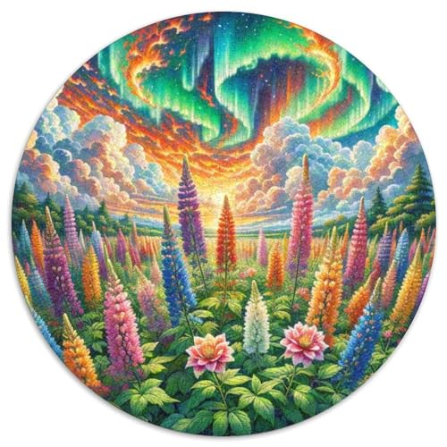 Coleus Blume Puzzle Rund Puzzles 1000 Teile Circular Puzzle 1000pcs (67.5x67.5cm) Für Erwachsene Und Kinder Schöne Landschaft Pflanze Stressabbau Spielzeug Kreative DIY Karton von NAOFEKUID