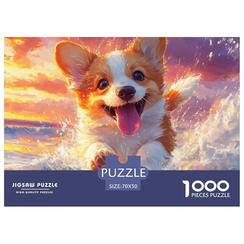 Corgi Puzzle 1000 Teile Puzzle 70x50cm/1000pcs Für Erwachsene Kinder Stressabbau Spielzeug Familienpuzzle DIY Karton von NAOFEKUID