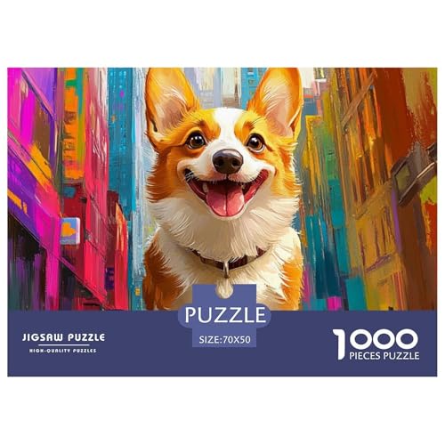 Corgi Puzzles 1000 Teile Puzzles 70x50cm/1000pcs Für Erwachsene Und Kinder Stressabbau Spielzeug Kreative DIY Karton von NAOFEKUID