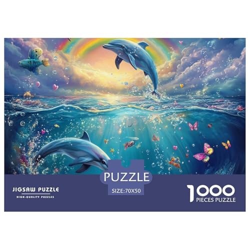 Delphin Puzzles 1000 Teile Puzzle 70x50cm/1000pcs Für Erwachsene Kinder Pädagogisches Kreative DIY Karton Delphin Puzzles 1000 Teile Puzzle 70x50cm/1000pcs Für Erwachsene Kinder Pädagogisches Kreative DIY Karton von NAOFEKUID