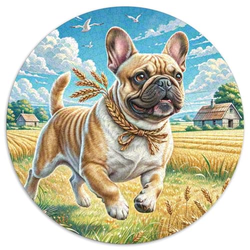 Der Cairn Terrier Puzzle Rund Puzzles 1000 Teile Circular Puzzle 1000pcs (67.5x67.5cm) Für Erwachsene Kinder Tier niedliche Haustiere Stressabbau Spielzeug Kreative DIY Karton von NAOFEKUID