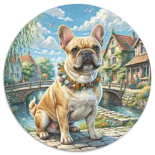 Der Cairn Terrier Puzzles Rundes Puzzle 1000 Teile Circular Puzzle 1000pcs (67.5x67.5cm) Für Erwachsene Kinder Tier niedliche Haustiere Pädagogisches Familienpuzzle DIY Karton von NAOFEKUID