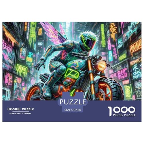 Dirt Bike Puzzle 1000 Teile Puzzle 70x50cm/1000pcs Für Erwachsene Kinder Motorradfahrer Stressabbau Spielzeug Kreative DIY Karton von NAOFEKUID