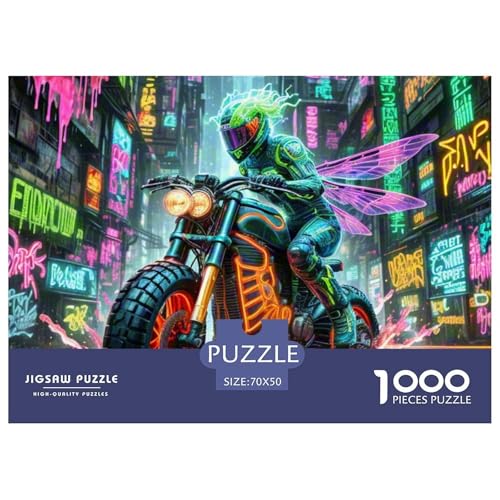 Dirt Bike Puzzles 1000 Teile Puzzle 70x50cm/1000pcs Für Erwachsene Kinder Motorradfahrer Stressabbau Spielzeug Familienpuzzle DIY Karton von NAOFEKUID