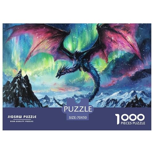 Drachen Puzzles 1000 Teile Puzzles 70x50cm/1000pcs Für Erwachsene Kinder Stressabbau Spielzeug Familienpuzzle DIY Karton von NAOFEKUID