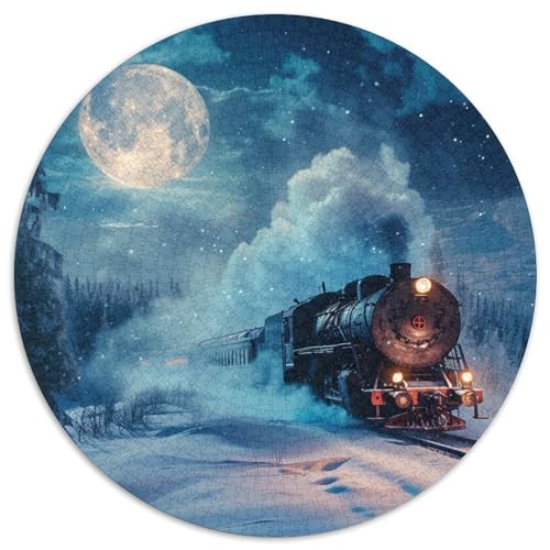 Dreamtrain Puzzle Rund Puzzles 1000 Teile Circular Puzzle 1000pcs (67.5x67.5cm) Für Erwachsene Und Kinder Stressabbau Spielzeug Kreative DIY Karton von NAOFEKUID