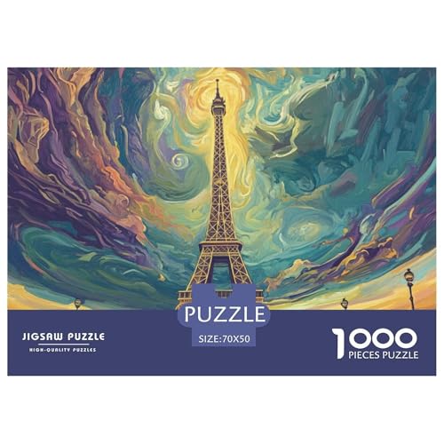 Eiffelturm Puzzle 1000 Teile Puzzle 70x50cm/1000pcs Für Erwachsene Und Kinder Stressabbau Spielzeug Kreative DIY Karton von NAOFEKUID