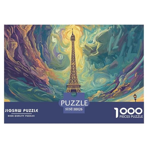 Eiffelturm Puzzle 1000 Teile Puzzles 38x26cm/1000pcs Für Erwachsene Und Kinder Stressabbau Spielzeug Familienpuzzle DIY Karton von NAOFEKUID